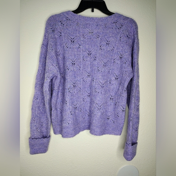 Democracy Women's V-Neck Plus Knit Sweater in Lavender Sz PL - Picture 12 of 12